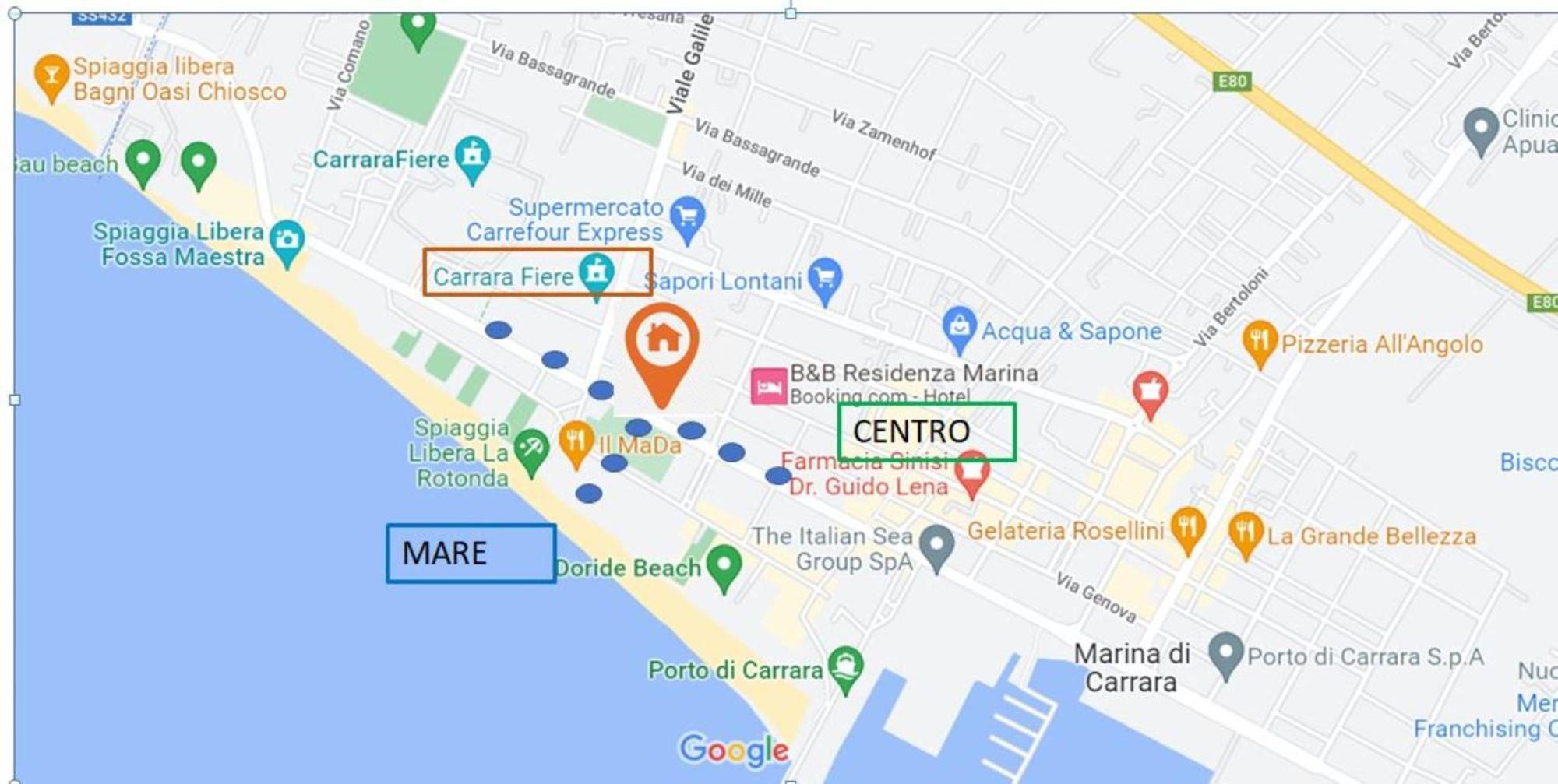 Appartamento Stella Marina A Due Passi Dal Mare E Dal Centro Марина-ди-Каррара Экстерьер фото